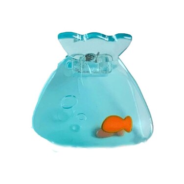 1Pc Light Blue Fun Transparent Goldfish Hair Clip Small Shark Clip, Acetate Hair Claw Nonslip Clips Travel Hair Accessories，Easy to Use Hair Clips Beauty and Personal Care,Clips and Barrettes