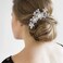 44 Pcs Wedding Hair Clips for Brides Pearl Crystal Bridal Hair Accessories Side U Shaped Clips Silver Rhinestone Spiral Pins for Women Bridesmaid Down Headpiece