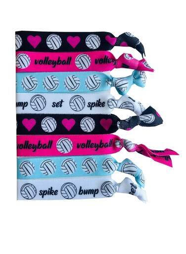 Volleyball Gift Hair Ties - Team &amp; Coach Accessories, Volleyball Gear for Teen Girls