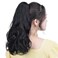 Black Ponytail Extensions Clip Claw Pony tail 16" Wavy 4.5 OZ Synthetic Fake Hairpieces Women Yaki Fluffy&not; Tangled
