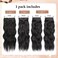 20inch Black Hair Extension Clip in Hair for Women 4PCS Thick Hairpieces Natural Synthetic Clip in Hair Extensions Double Weft Long Wavy Hair Extensions Clip Ins Hairpicecs (20INCH, 1B)