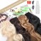 Long Wavy Clip in Synthetic Hair Extension Chestnut Brown 4pc Thick Hairpieces Double Weft Natural Hair Extensions 20inch for women(20INCH, 8/10)