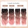 Clip in Hair Extensions Synthetic Wavy Hair Extensions Clip in 20 inch Thick Pink Hair Extensions Clip Double Weft Hair Extension for Women (20INCH, PINK)