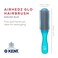 Kent AHGLO01 Airhedz Glo Blue Half Round Narrow Detangling Hair Brush - 9 Row Ionic Anti Static Non Scratch Long Nylon Bristle Great for Detangling and Smoothing Medium to Long Length Hair