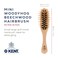 Kent KB MiniWoodyhog Travel Size Detangling Brush Beech-wood Travel Brush, Firm Rounded Wooden Bristles,Natural Cushion Detangler Wooden Hair Brush for Women Men and Kids Everyday Care,Made in England