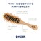 Kent KB MiniWoodyhog Travel Size Detangling Brush Beech-wood Travel Brush, Firm Rounded Wooden Bristles,Natural Cushion Detangler Wooden Hair Brush for Women Men and Kids Everyday Care,Made in England