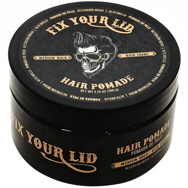 Fix Your Lid Hair Pomade for Men - Water Based Pomade with Medium Hold and High Shine - Match all Mens Hair Types &amp; Styles - Easy To Wash Out - 3.75 Oz