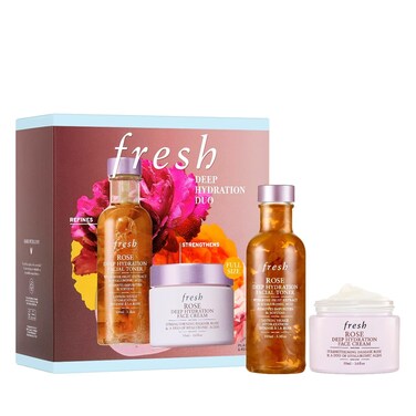 Deep Hydration Duo for Women - 2 Pc 3.3oz Rose Deep Hydration Facial Toner, 1.6oz Rose Deep Hydration Face Cream
