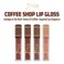 Juvia's Place Coffee Shop Lip Gloss - Dulce Latte - Hydrating Butter Lip Gloss for Women, Long-Lasting Shine, Moisturizing Glass-like Finish, Plumping Non-sticky Lip Gloss, Suitable for every vibe