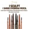 Juvia's Place iSculpt, iShade Chocolate - Eyebrow Pencil Liner with Spoolie Brush, Eyebrow Makeup, Brow Pencil Definer, Waterproof Eyebrow Pencil, Eyebrow Filler Pencil, Brow Liner Pencil