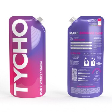 TYCHO Hydrating Body Wash Refill Pouch 450ml (15.22 fl oz) - Gentle Body Wash Container, Body Wash Sensitive Skin   Moisturizing Body Wash &amp; Body Wash for Dry Skin