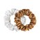 Slip Silk Crystal Large Scrunchies Stardust Collection (White, Bronze) Elastic Scrunchies Set (2 Scrunchies)