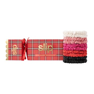 slip Skinny Scrunchies in Holiday Cracker Packaging: Anti-Crease, Anti-Breakage Slipsilk&trade; Design Protects Delicate Hair   Includes 10 Pure Silk Scrunchies, Jean