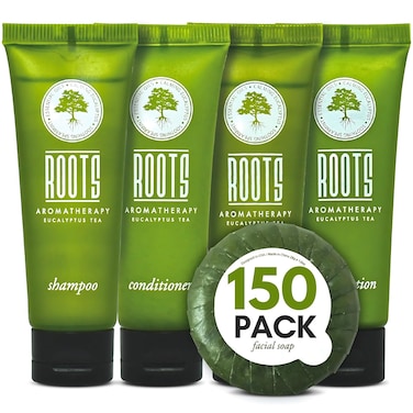 Airbnb Shampoo Conditioner Body Wash Lotion &amp; Soap (150 PK , 1 oz each), Guest Bathroom Essentials Travel Size Toiletries Bulk Mini Sets Hygiene Kits Sulfate Free Air Bnb Toiletry