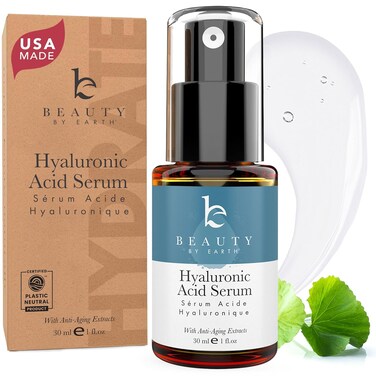 Hyaluronic Acid Serum for Face - USA Made with Natural &amp; Organic Ingredients, Hydrating Anti Aging Face Serum, Softens and Smoothes Dry &amp; Sensitive Skin, Fragrance Free Day &amp; Night Facial Serum