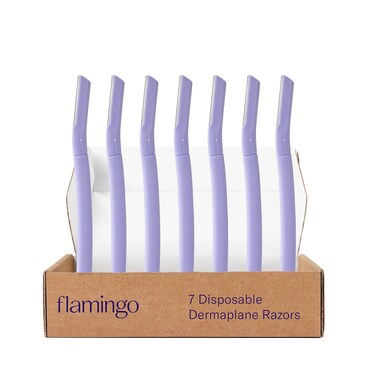 Flamingo Dermaplane Razor, Face Razors for Women, Disposable, 1 count, Pack of 7