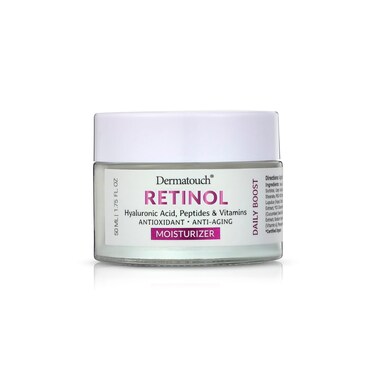 DERMATOUCH Retinol Face Moisturizer, 1.7 oz - Hyaluronic Acid, Peptides &amp; Vitamins - Made in America