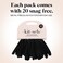 Kitsch Nylon Hair Ties for Girls &amp; Women - No Snag, Pain-free Hair Ties No Damage Ideal for Ponytails, Updos &amp; Braids, 20pcs Black