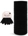 Kitsch Nylon Hair Ties for Girls &amp; Women - No Snag, Pain-free Hair Ties No Damage Ideal for Ponytails, Updos &amp; Braids, 20pcs Black