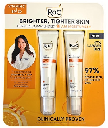 RoC Multi Correxion Revive + Glow Moisturizer with Vitamin C and SPF 30, 2 pack, 2.5 Fl OZ each