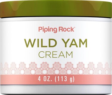 Piping Rock Wild Yam Cream   4 oz   for Men and Women   Non GMO, Gluten Free
