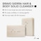 Bravo Sierra Body &amp; Hair Bar, 2-Pack - All-In-One Shampoo &amp; Facial Cleanser with White Vetiver &amp; Cedarwood, 7 oz - Coconut, Shea Butter &amp; Oat Flour for Soft Skin &amp; Healthy Hair