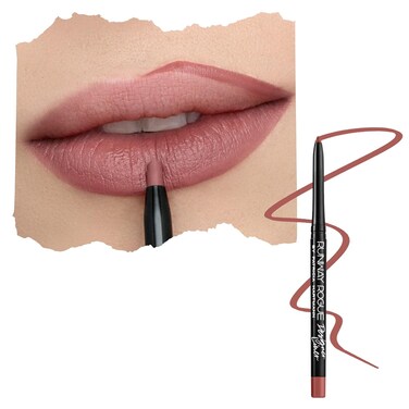Runway Rogue Designer Liner Lip Pencil, Matte Medium Dusty-Rose Lip Liner Pencil and Lip Liner Sharpener, &lsquo;Work It Babe&rsquo;