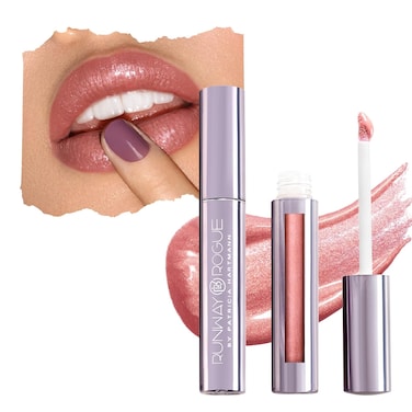 Runway Rogue LuxGloss Lip Gloss, High-Pigment Shimmery Muted-Rose Lip Gloss, &lsquo;Strike a Pose&rsquo;