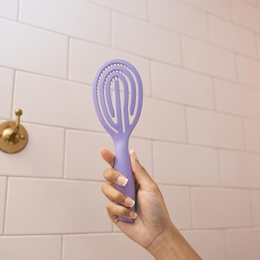 Naturally Dressed Tangle Ease Detangling Brush. Soft &amp; Flexible Bristles - Safe for All Hair Types &ndash; Styling Brush for Separating, Shaping and Defining Curls