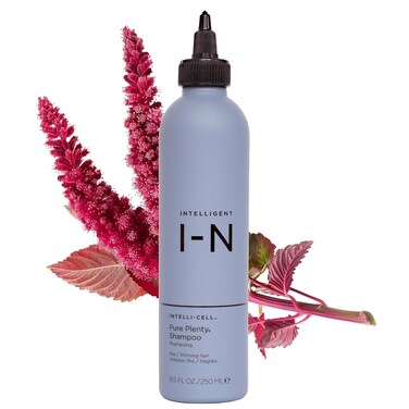 Intelligent Nutrients Pure Plenty Shampoo, Clarifies and Fortifies Fine, Thinning Hair, Organic Scalp-Stimulating Formula, Vegan, 8.5 Oz