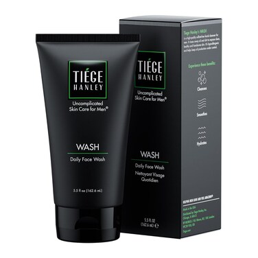 Tiege Hanley Daily Mens Face Wash, 5.5 Oz - Gentle Fragrance-Free Face Cleanser for Men Revitalizes, Hydrates &amp; Softens Skin - Men's Face Wash &amp; Facial Cleanser Skincare for Dry &amp; Sensitive Skin