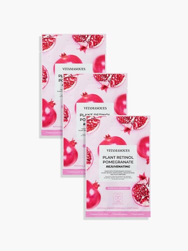 Vitamasques Pomegranate Retinol Face Sheet Mask 7 Pack