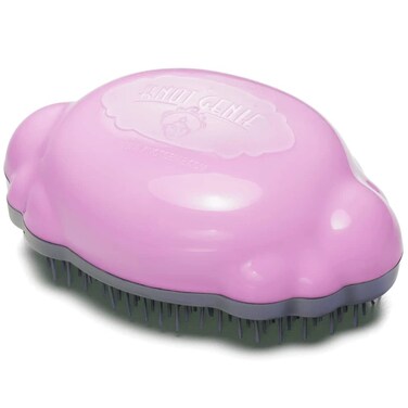 Knot Genie Teeny Detangling Hair Brush for Kids (Pink Relief)   Perfect Detangling Brush for Curly Hair, Gently Separate Tangles, Leaves Hair Smooth and Shiny   The Pain Free Knot Detangler