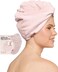 Kitsch Microfiber Hair Towel Wrap for Women - Microfiber Towel, Super Absorbent, Quick Dry, Anti-Frizz - for Long and Short Hairs, Turbans for Women, Hair Wrap - Blush