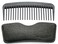 Chicago Comb Model 10 Carbon Fiber + Black Horween Leather Sheath, Wide Tooth, Made in USA