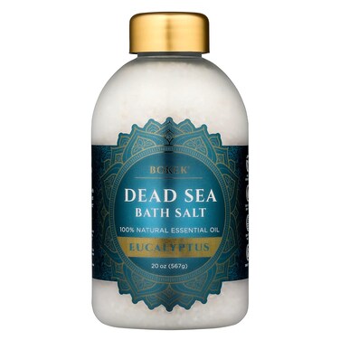 Bokek Bokek Organic Eucalyptus Bath Salt, Dead Sea Salt Scented With Certified Organic Essential Oil, 20 Ounce Jar, White, Eucalyptus, 20 ounces
