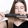 Panasonic nanoe Flat Iron for Healthy, Shiny Hair, Hair Styling Iron with Ceramic Plates and Intuitive Heat Technology, for Straightening, Smoothing and Curling - EH-HS99-K (Black/Rose Gold)