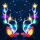 JEAIRTS Light Up Christmas Hair Clips Glowing Reindeer Antlers Headpiece Hair Barrettes Led Xmas Hair Accessories for Women