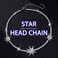JEAIRTS Rhinestone Headband Silver Star Hair Band Sparkly Bridal Forehead Crystal Headpiece Prom Rave Hair Accessories for Women
