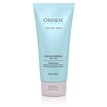 Onsen Secret Natural Daily Moisturizing Body Lotion w/Smoothing Organic Shea Butter for Normal to Dry Skin w/Healing Minerals, Jojoba, Aloe Vera, Vitamin E &amp; Rice Bran Non-Greasy (Hydrating Leaves)