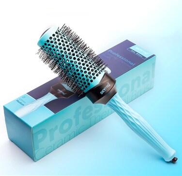 Professional Series 1.7 Inch Round Brush for Blow Drying by SKYPRO   Small/Medium Ceramic Ion Barrel   Volumizing Circle Roller Brush with Long Ultra-Glide Bristles, Comfort Grip for Easy Hair Styling