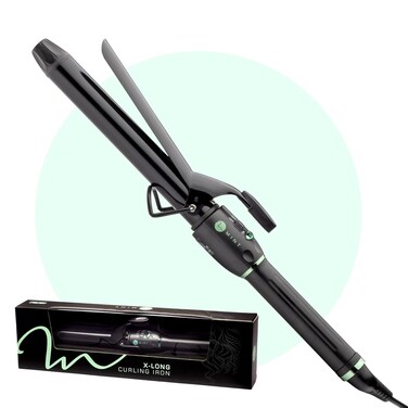 MINT Professional Extra Long Hair Curling Iron 1 inch   2-Heater Ceramic Long Barrel Curling Iron   1 Inch Curling Iron Hair Curler for Small to Medium Curls   International Dual Voltage