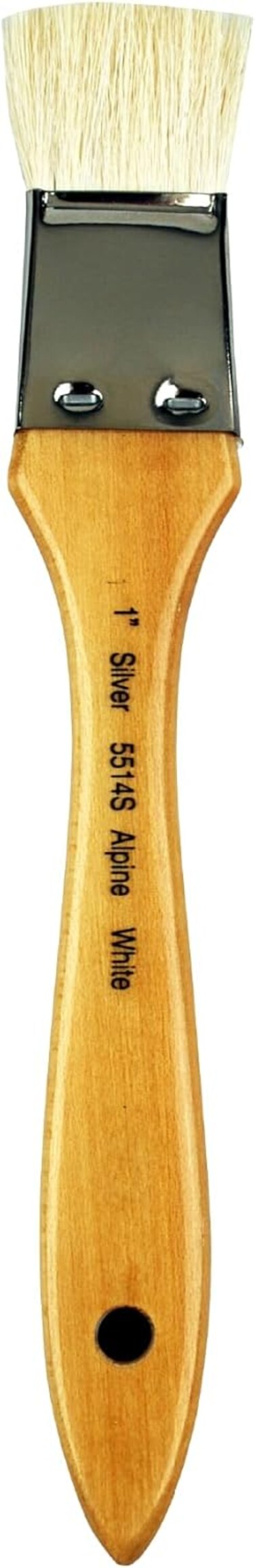 Alpine White - Goat Hair Wide Wash Blender Short 2 in