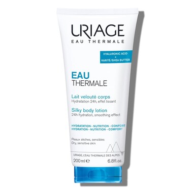 Uriage Eau Thermale Moisturizing Body Lotion   Shea Butter &amp; Hyaluronic Acid, Intense Hydration for 24 hours, Light Silky Body Moisturizer, Light Floral Scent, Paraben-Free