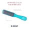 Kent AHGLO02 Airhedz Glo Blue Half Round Narrow Detangling Hair Brush - 9 Row Ionic Anti Static Non Scratch Long Nylon Bristle Great for Detangling and Smoothing Medium to Long Length Hair