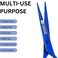 Macs Professional Razor Edge Barber Hair Cutting Scissors - Japanese Stainless Steel Salon Scissors - 5.5&rdquo; Overall Length - Fine Adjustment - Blue Titanium - Premium Shears for Hair Cutting-2038