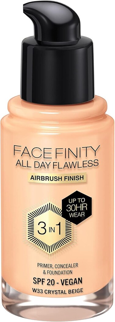 Max Factor Facefinity All Day Flawless 3 In 1 Foundation SPF 20, No. 33 Crystal Beige