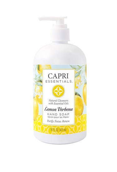 Lemon Verbena Natural Hand Soap &ndash; Liquid Hand Soap with Essential Oils &ndash; Plant-Based Liquid Soap &ndash; Chemical-Free Hand Wash Soap &ndash; Relaxing Natural Soap for Men &amp; Women (16 oz)