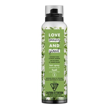 Love Beauty Planet Coconut Milk White Jasmine Hair Spray, Medium Hold &amp; Volume 6.8 oz