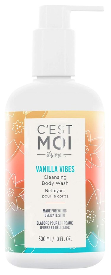 C'est Moi Vanilla Vibes Cleansing Body Wash   Lightly Foaming Formula made with Aloe, Calendula, Cucumber Extract and Avocado Oil, Gentle Cleanser, Hydrating, Refreshing, Clearing, 10 fl oz.